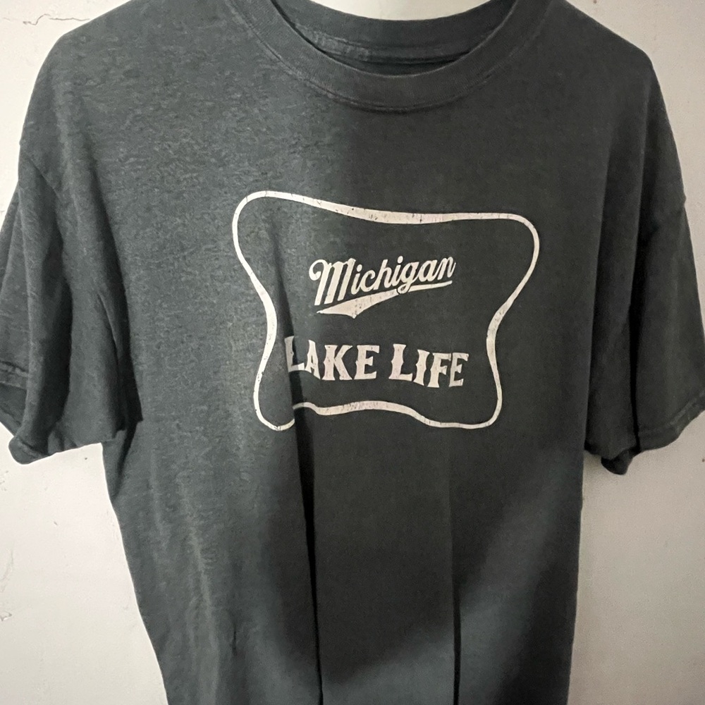 Michigan Lake Life Men's Gray T-Shirt